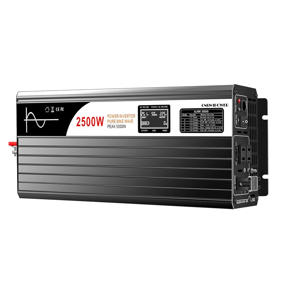Amazon.co.jp: Xijia純正弦波 インバーター2500W DC 24VをAC